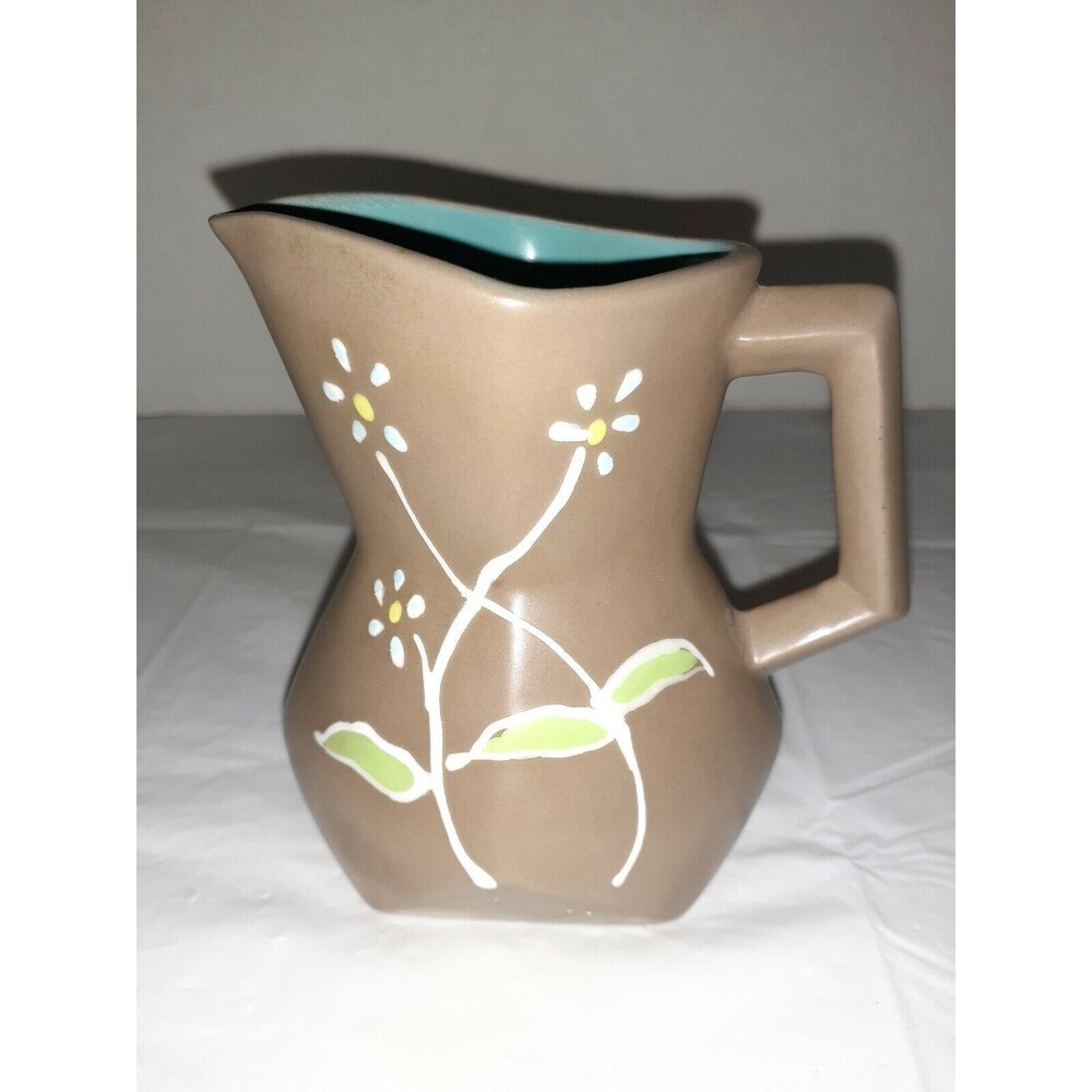 Vtg Ucagco Ceramics Japan MCM 4.5 In Pitcher Creamer Boho